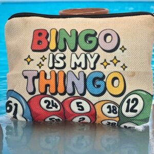 Bingo Themed Canvas Pouch